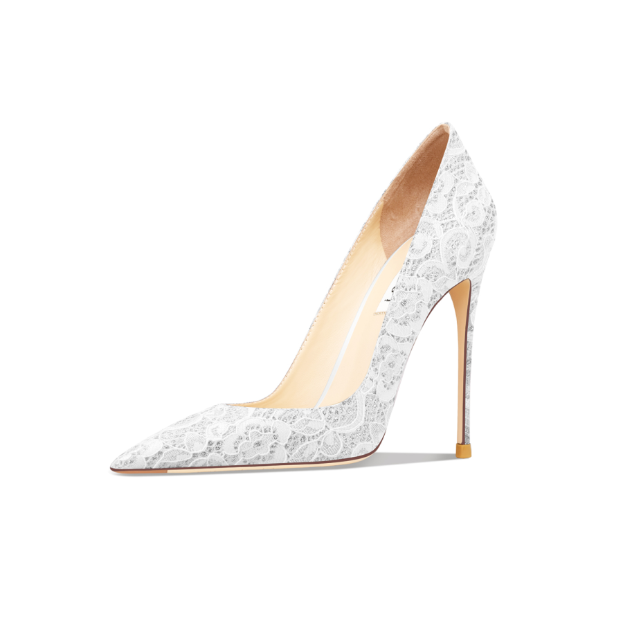 Suyymakk Unlined Shoes Microfiber Leather Slim Heel High Heels Ultrahigh Women's White