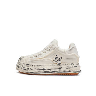 XIONGMAOMUMU Low top Skateboard Shoes Unisex Ecru Washed
