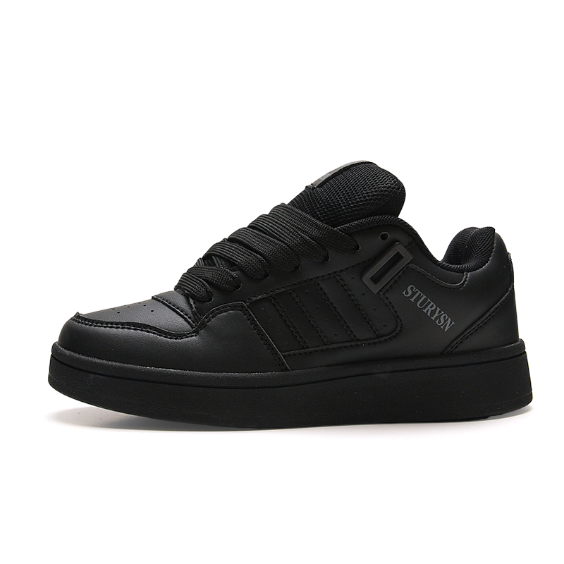STUR YSN Wear resistant And Lightweight Low top Skateboard Shoes Unisex Black