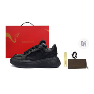 BOSSSUNWEN Stylish Skateboarding Shoes Men's Dark Black