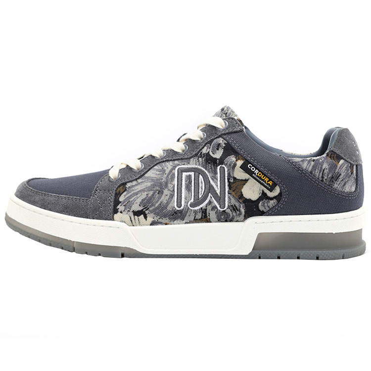 DAVID NAMAN Fabric Slip Resistant Slip Resistant Low top Skateboard Shoes Men's Gray