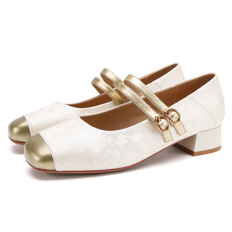 FOXER Block Heel Mary Jane Shoes Women's