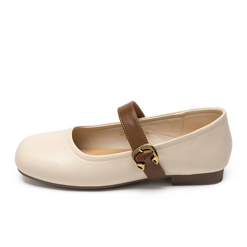 ZHR Mary Jane Shoes Women's Beige/Apricot