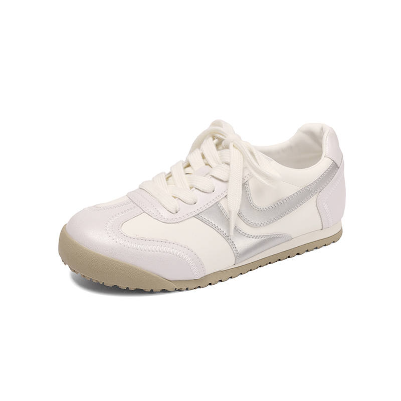 JOSINY Height Increasing Lightweight Breathable Low top Casual Shoes Women's Silver