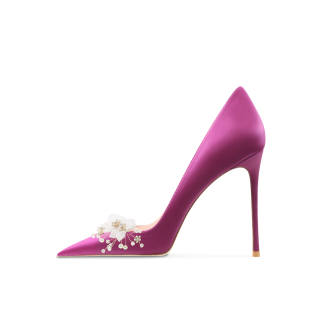 Ganxiaojie Pu High Heels Women's Dark Rose Red