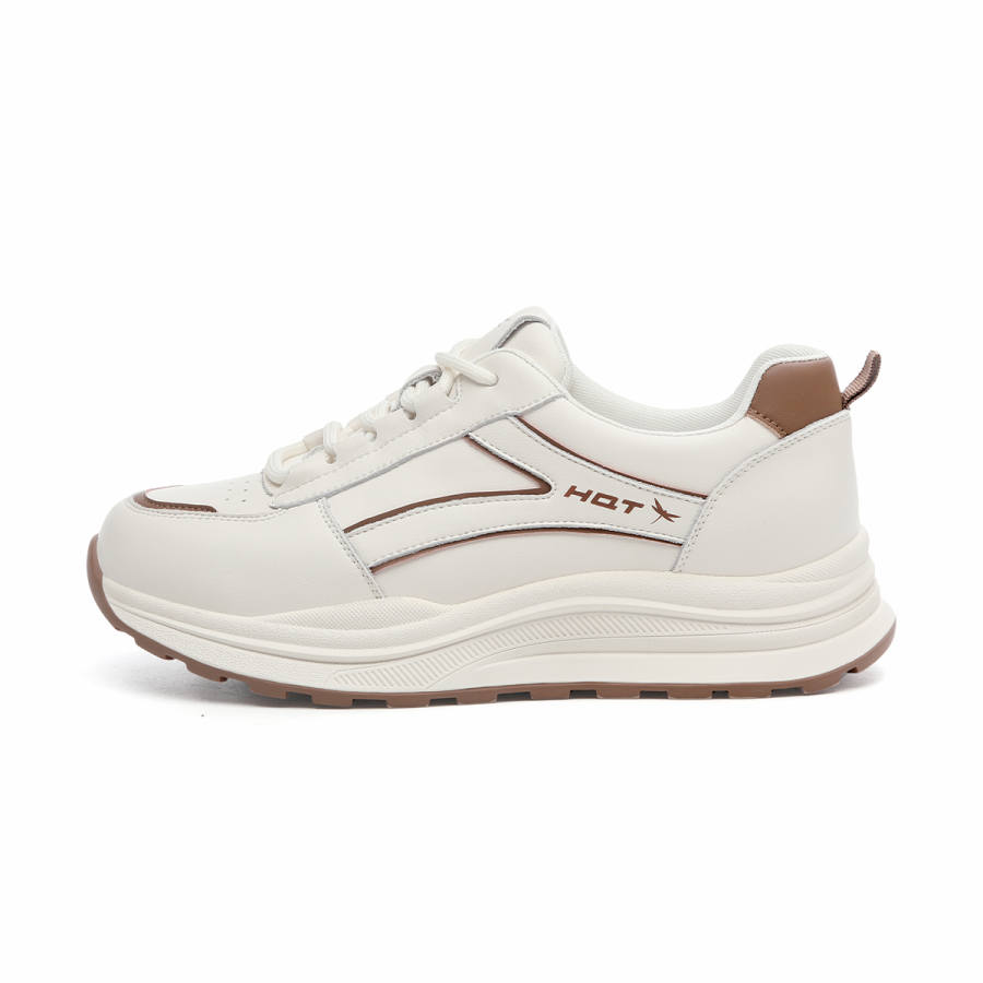 RED DRAGONFLY Platform Abrasion Resistant Height Increasing Low top Casual Shoes Women's Beige Brown