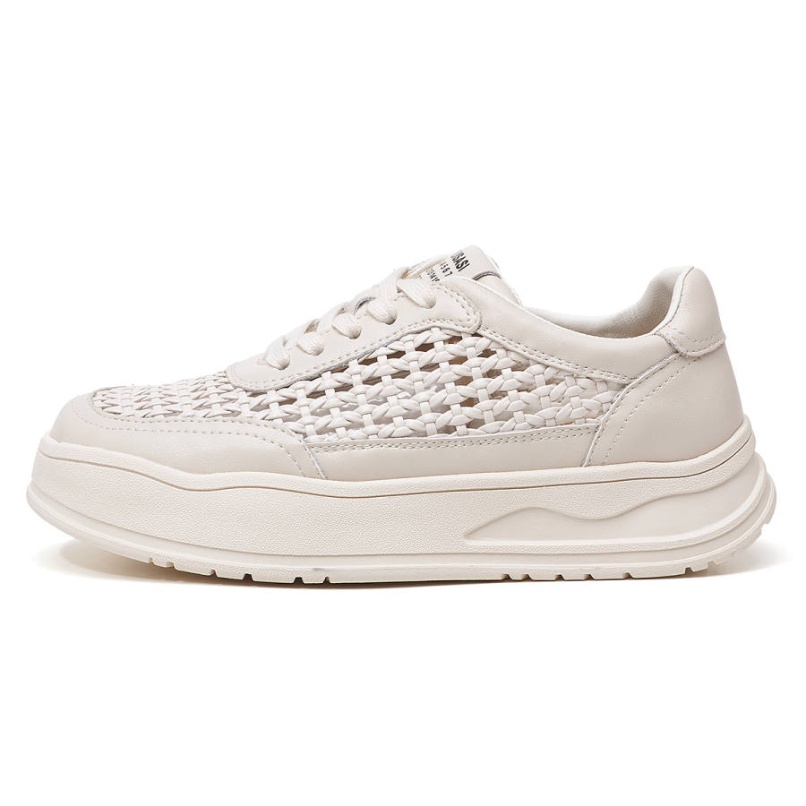 OULISASI Cow Split Leather Low top Casual Shoes Women's
