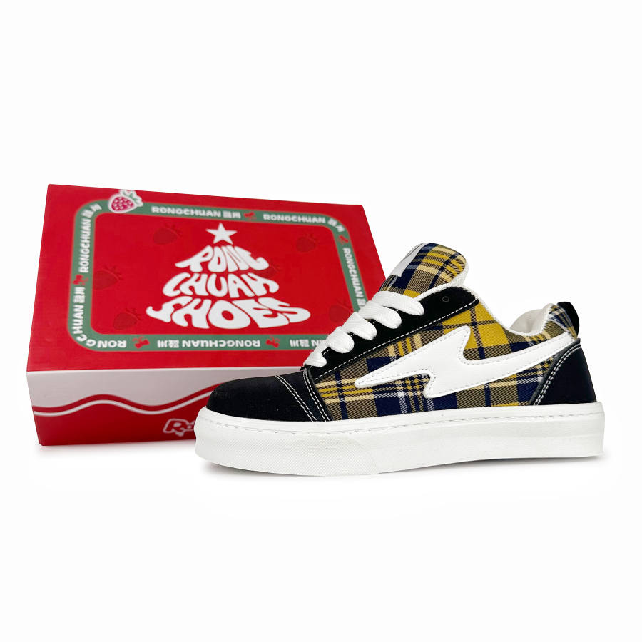 Rongchuan Pu Low top Skateboard Shoes Unisex Black Yellow