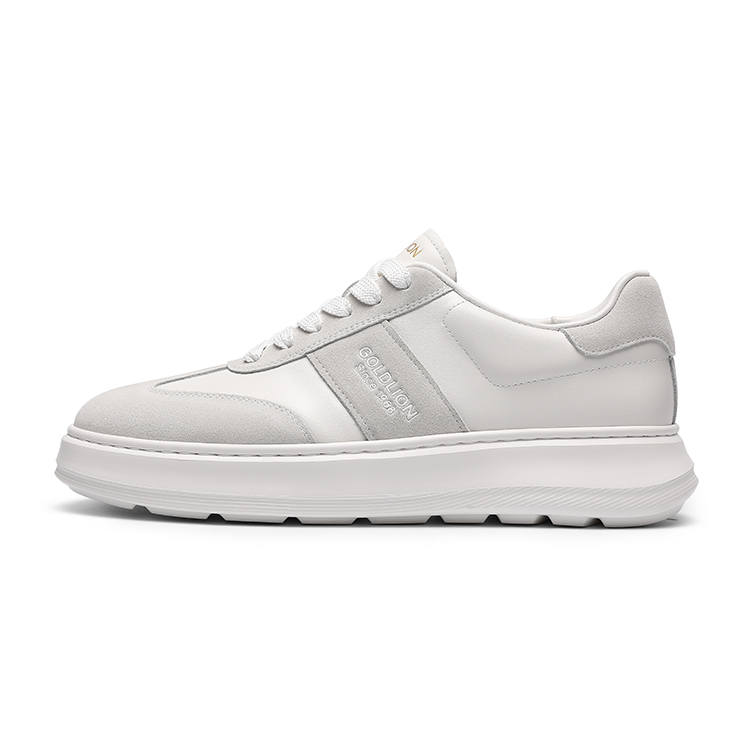 GOLDLION Low top Skateboard Shoes Men's White Gray