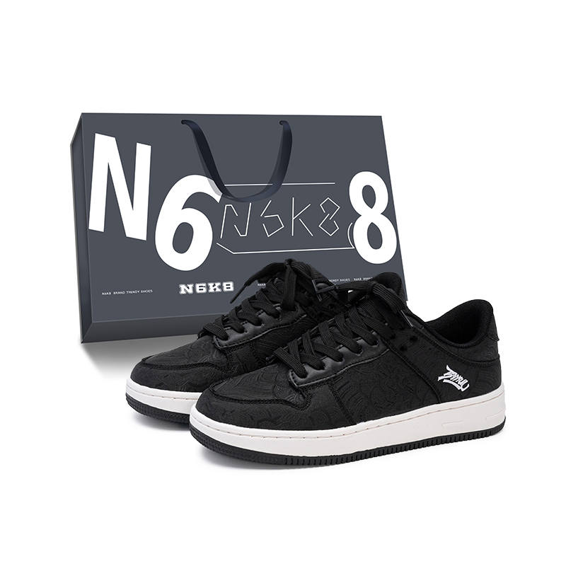 N6K8 Slip Resistant, Abrasion Resistant, Lightweight Low top Skateboard Shoes Unisex