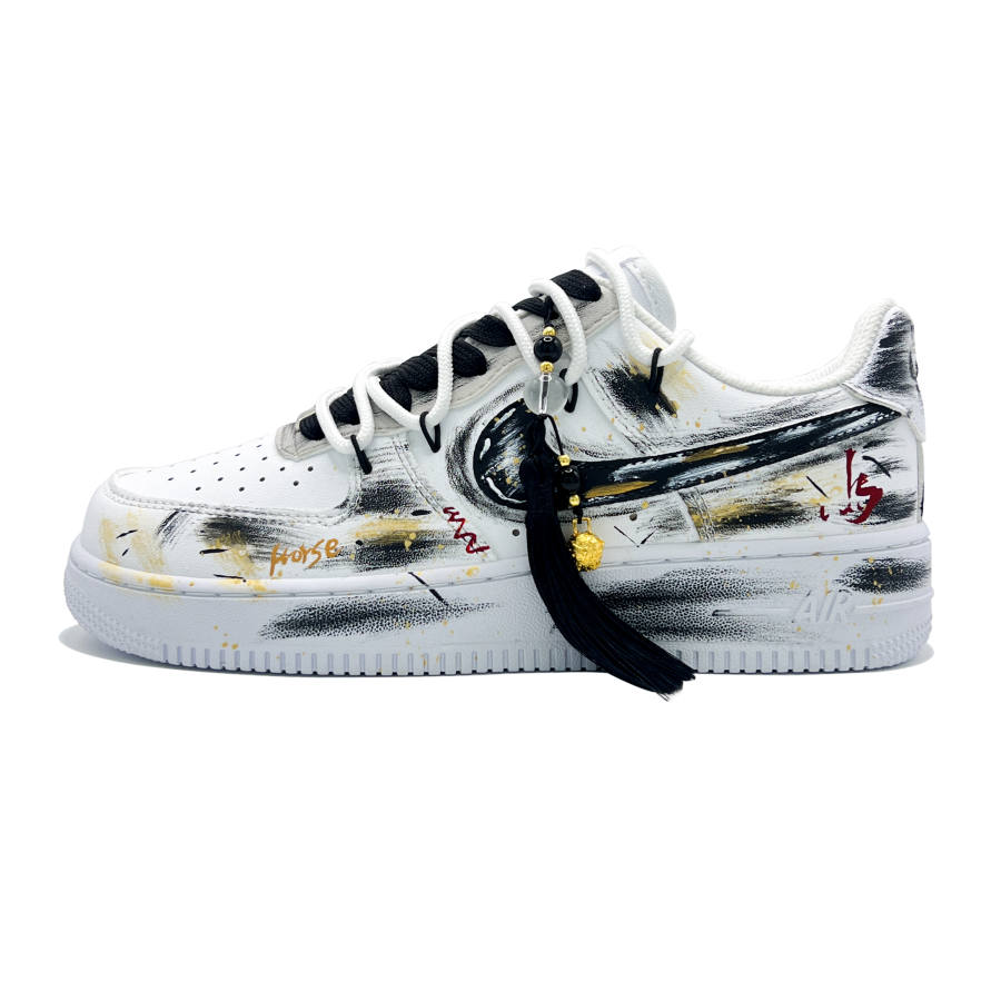 Nike Nike Air Force 1 Golden Horse Welcome Spring Slip Resistant Abrasion Resistant Low top Skateboard Shoes Women's