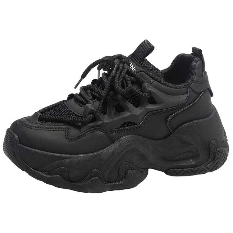 GONGNIUMEILI Pu Abrasion Resistant Breathable Abrasion Resistant Breathable Low top Chunky Sneakers Women's