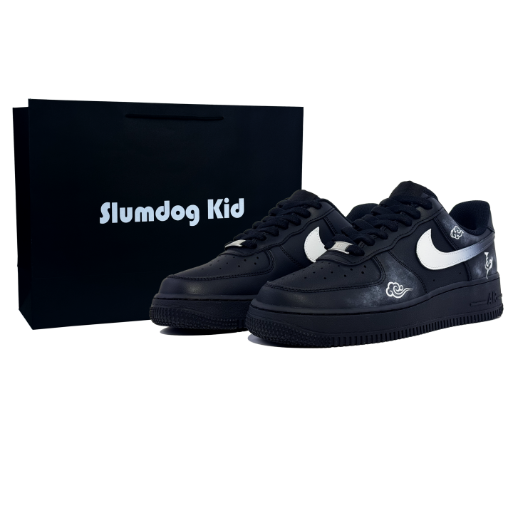 Nike Nike Air Force 1 Abrasion Resistant Low top Skateboard Shoes Unisex Black White