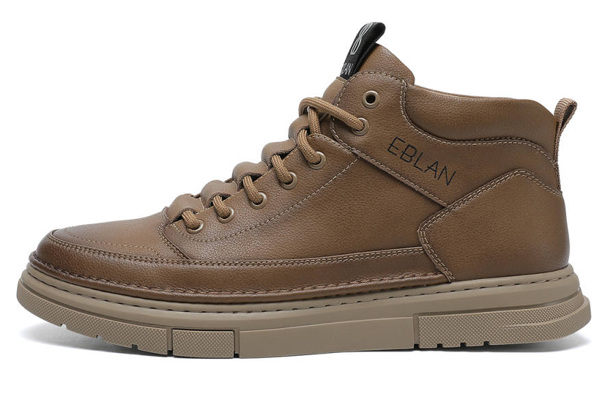 EBLAN EBLAN Skateboard Shoes Men's High Top Brown