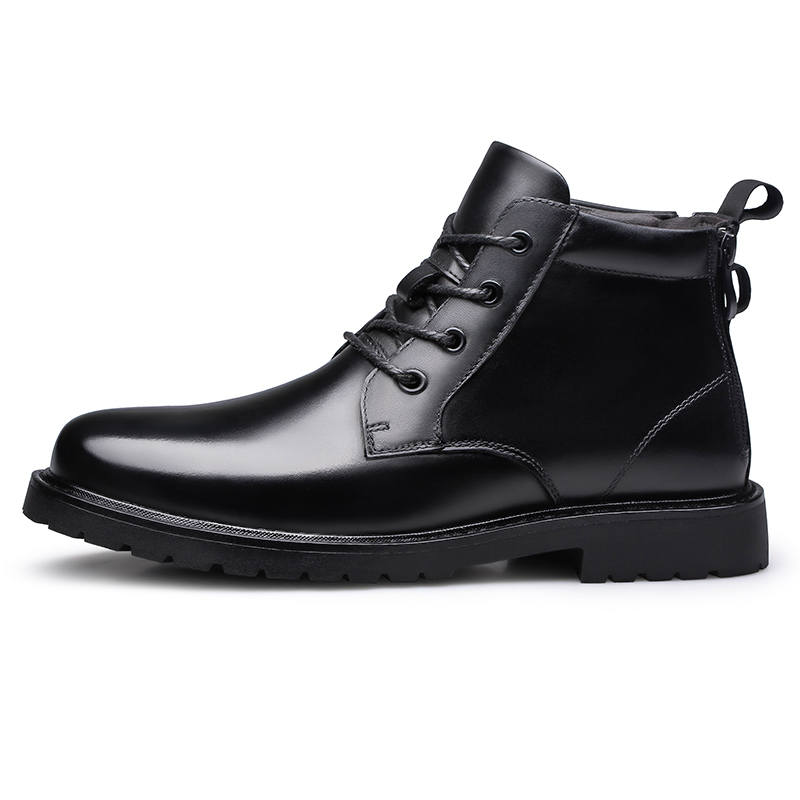 DAISHUTOU DAISHUTOU Cow Leather Crew Combat Boots