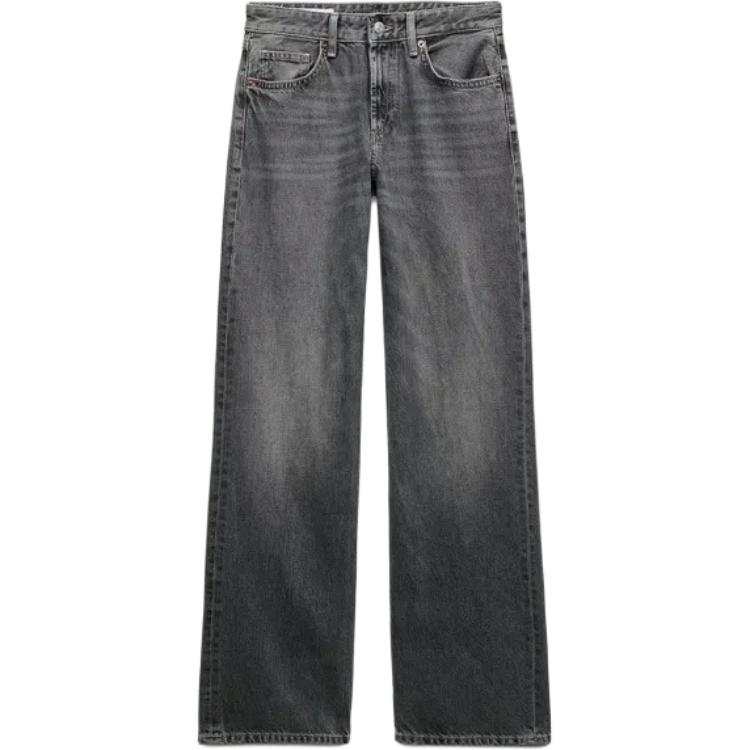 ZARA Jeans Women's Charcoal Gray Moderate Wide Leg Pants