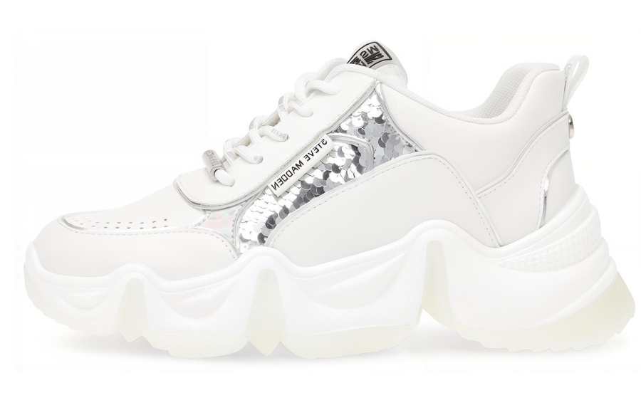 STEVE MADDEN Pu Non slip Lightweight Low top Casual Shoes Women's White