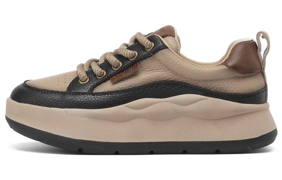 OCCAMAN Cow Leather Low top Skateboard Shoes 4.5cm Women's