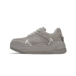 SMILEY Gray Brown Rhythm Low top Skateboard Shoes Women's Gray