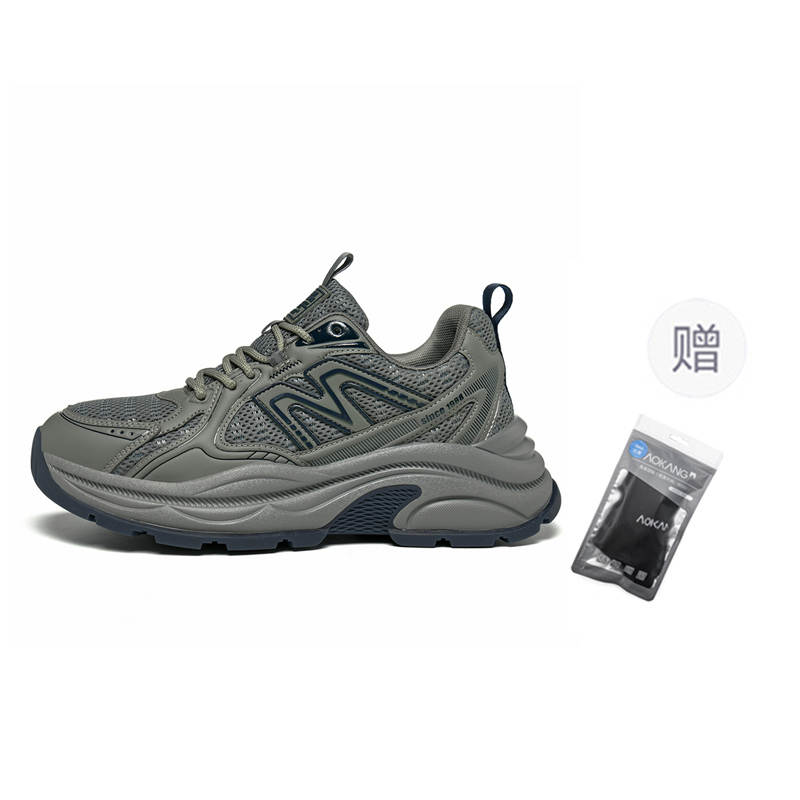 AOKANG Casual Shoes Men's Low Top Gray Blue/Black