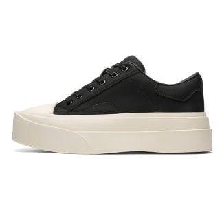 BAILUNHAN Cow Split Leather Low top Skateboard Shoes Men's Black