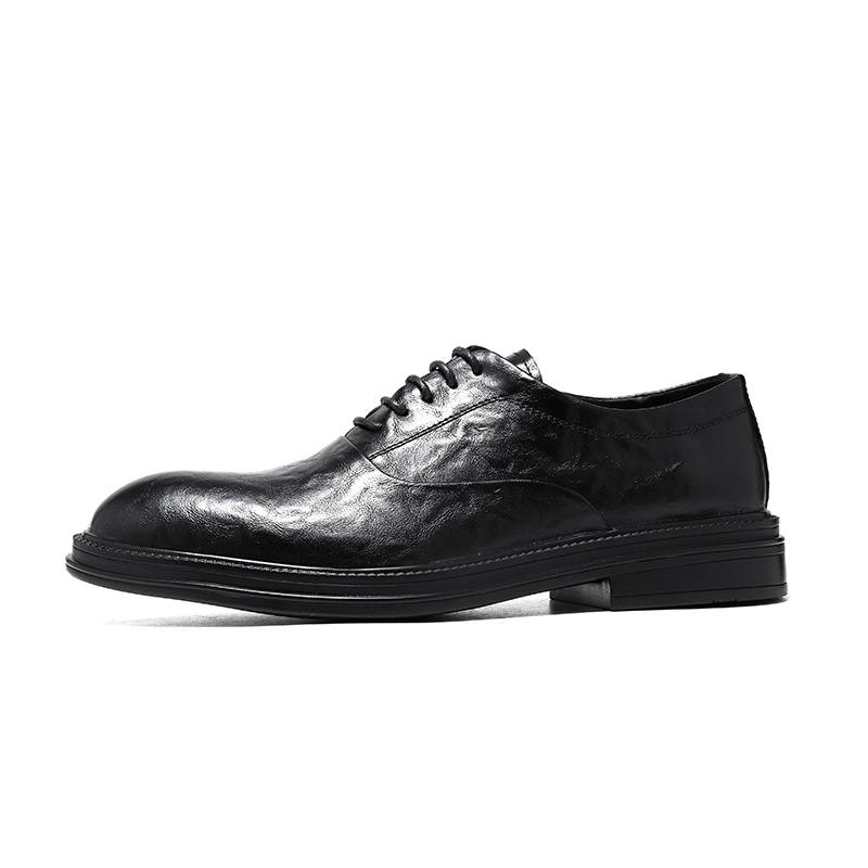KAQIAODI Dress Shoes Men's Low Top Black/Brown