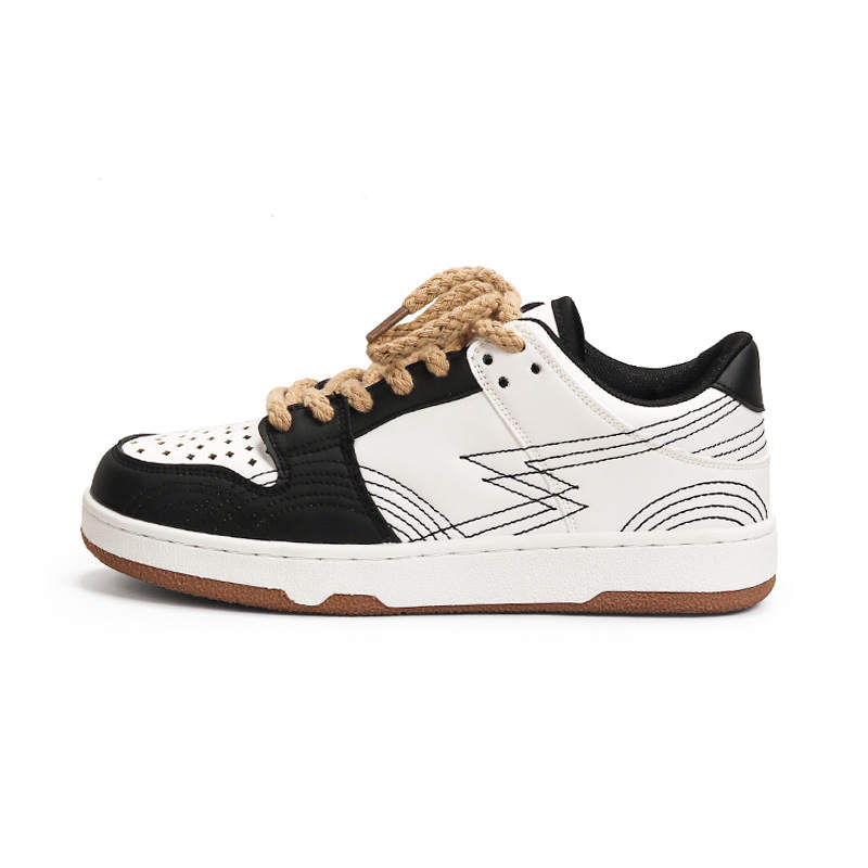 Kalinsd Microfiber Leather Abrasion Resistant Slip Resistant Abrasion Resistant Slip Resistant Low top Skateboard Shoes