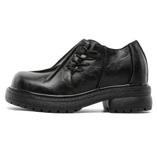JETRAM Hidden Wedge 7 Cm Casual Shoes Men's Black