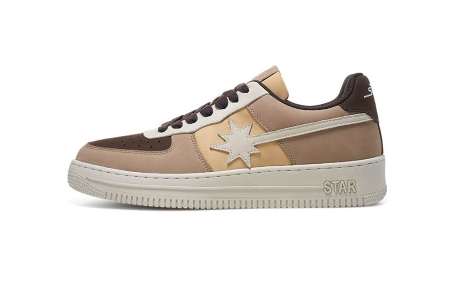 Starwalk Soldier Durable Lightweight And Breathable Low-Top Skateboard Shoes Unisex Light Brown
