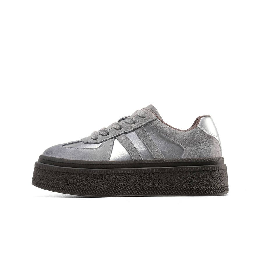 C°BANNER Wear resistant And Lightweight Low top Skateboard Shoes Women's Silver