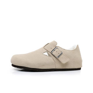 EBLIS HUNGI Cow Suede Fleece Lined Minimalist Style Comfortable Fashion Versatile Commute Casual Shoes Women's