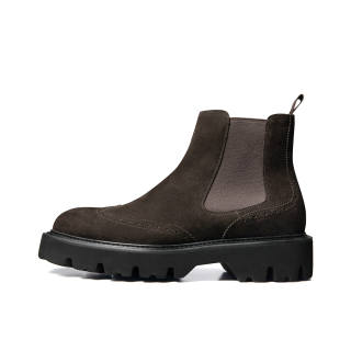 Zuti Short Chelsea Boots 7.5cm Men's Dark Coffee