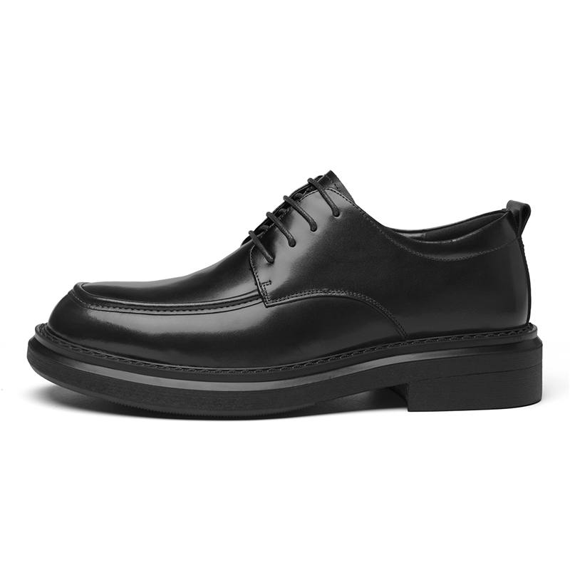 SEPTWOLVES Top Grain Cow Leather Casual Leather Shoes Men's Black