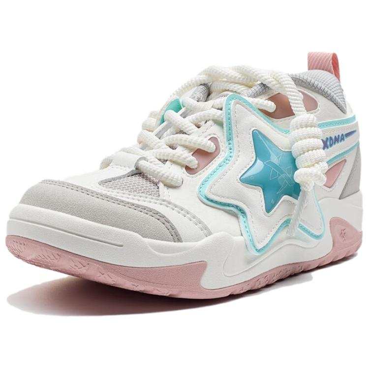 XTEP Abrasion Resistant Slip Resistant Low top Casual Shoes Women's White Blue Pink