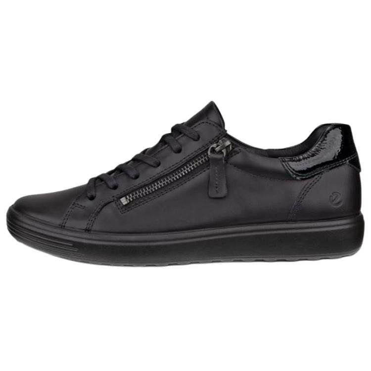 Ecco Soft 7 Leather Low top Casual Shoes Women's Black