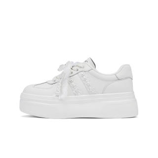 Hotwind Abrasion Resistant Abrasion Resistant Low top Skateboard Shoes Women's White