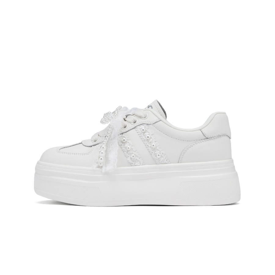 Hotwind Abrasion Resistant Abrasion Resistant Low top Skateboard Shoes Women's White