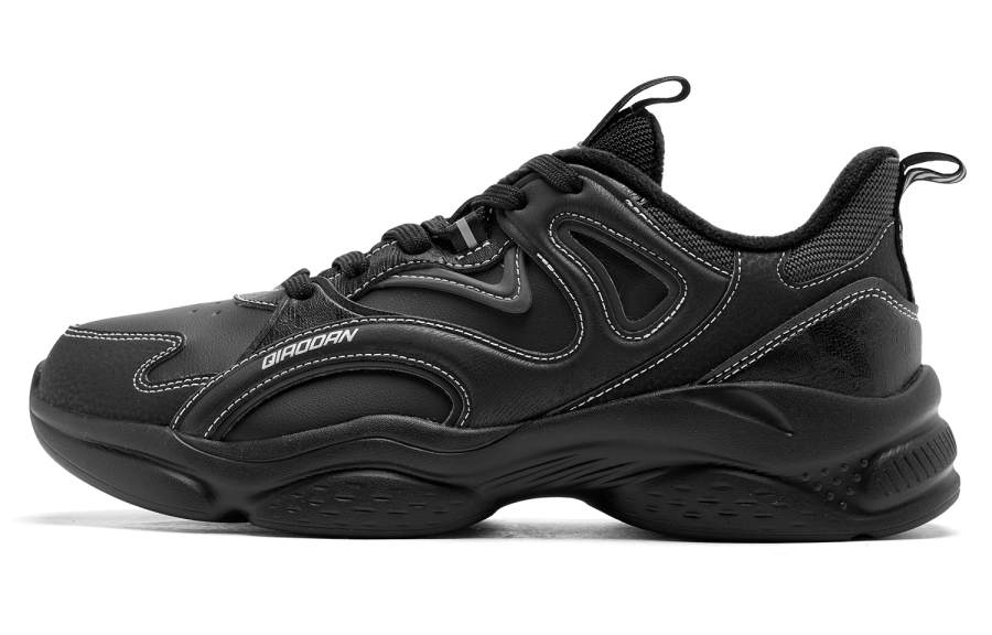 QIAODAN Trendy Vintage Running Sports Fleece Lined Insulated Shoes, Comfortable And Versatile