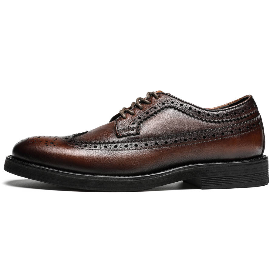 DIENGRLEY Dress Shoes Men's Low Top Coffee/Black