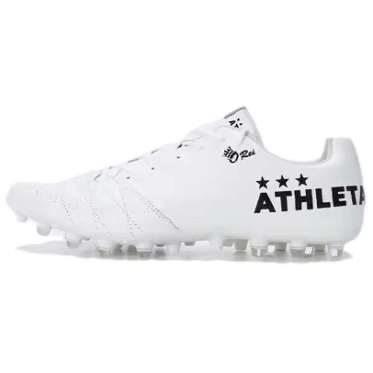 ATHLETA Comfortable FG Firm Ground Natural Grass Slip Resistant Abrasion Resistant Soccer Shoes Men's White