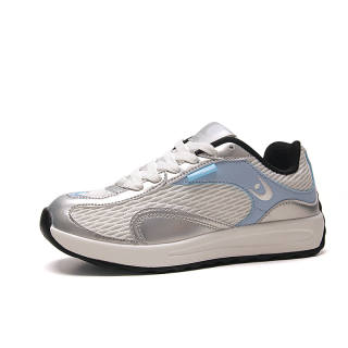 STUR YSN Mesh Wear resistant And Lightweight Low top Casual Shoes Women's Silver