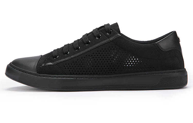 DAVID NAMAN Skateboard Shoes Men's Low Top Black