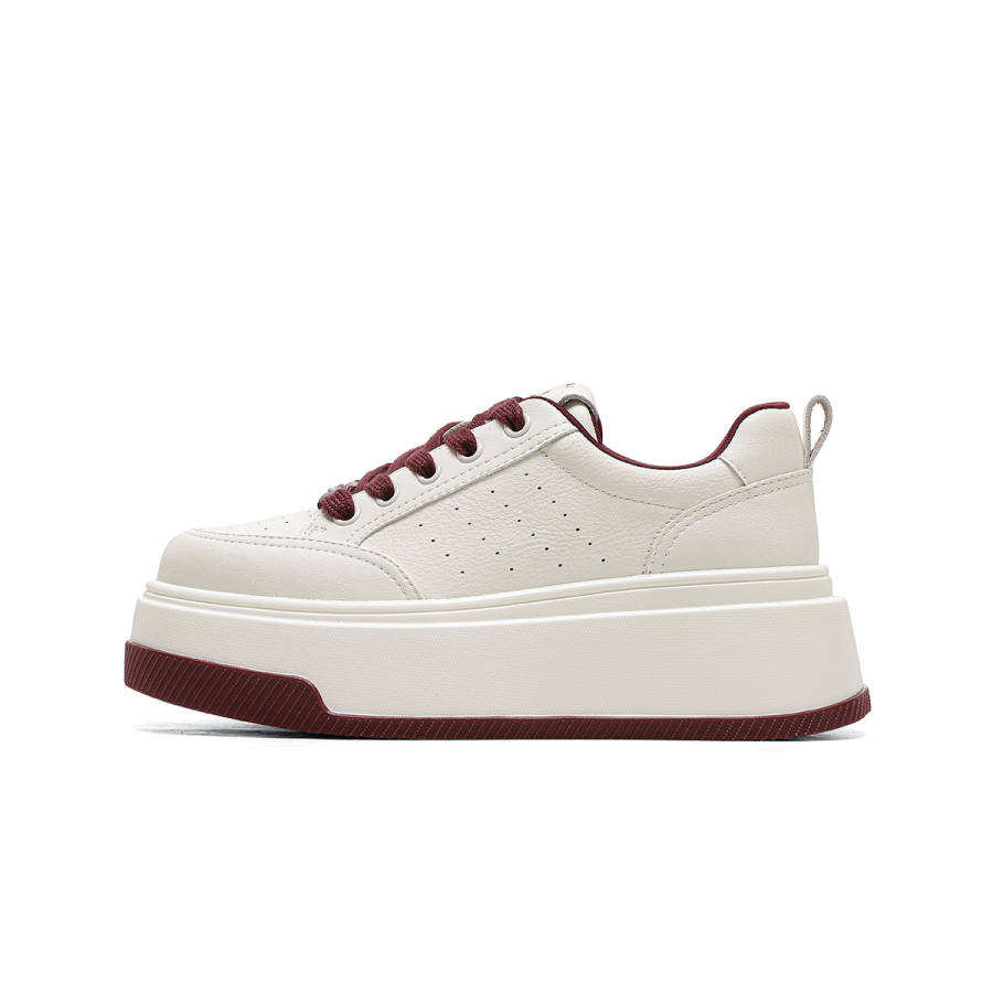 C°BANNER Low top Skateboard Shoes Women's Beige Red