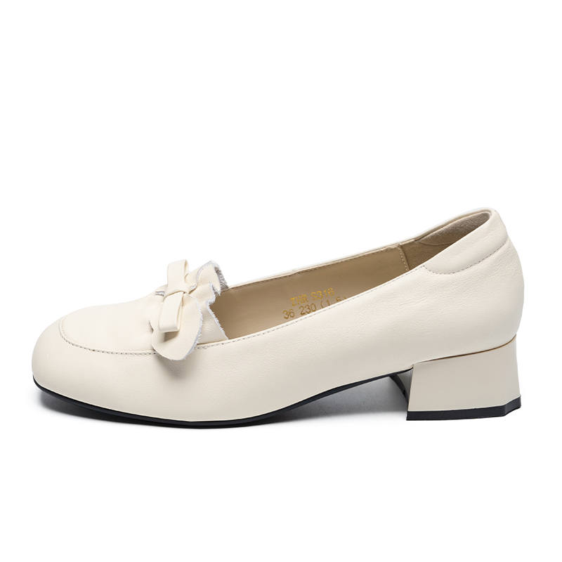 ZHR Top Grain Cow Leather Women's Casual Shoes 3.5cm Women's