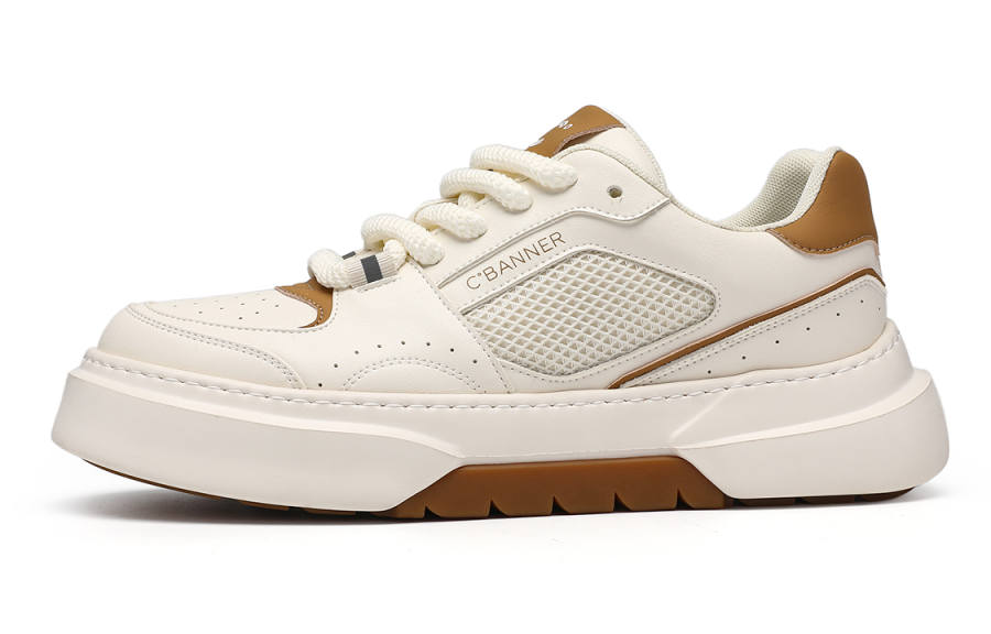 C°BANNER Leather Low top Skateboard Shoes Men's