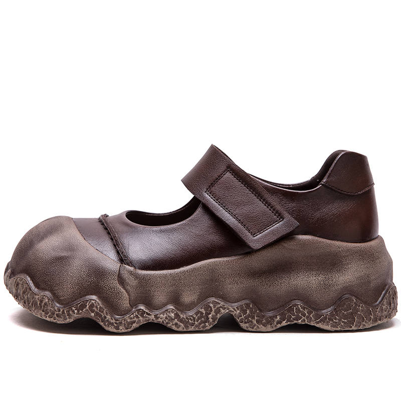 JIEZHOU Mary Jane Shoes Women's Coffee/Black