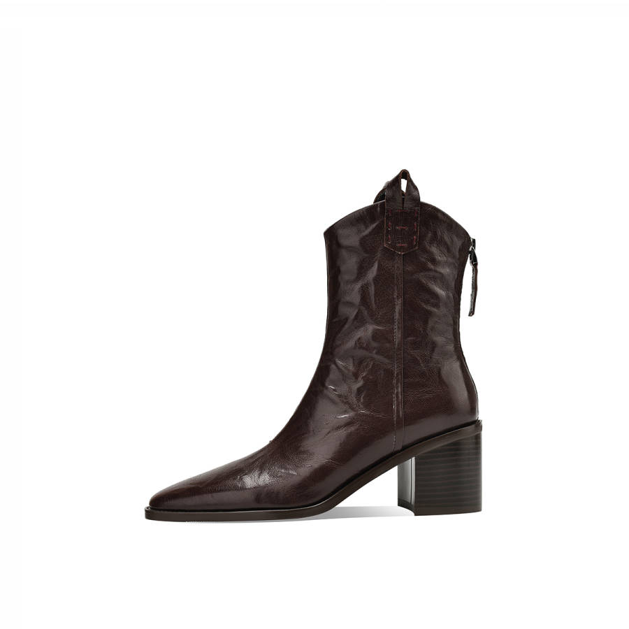 Rosa Bianca Sheepskin Stylish Commute Versatile Comfortable And Trendy, Fleece Lined Ankle Boots 6.7cm Women's