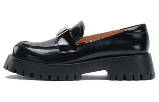 MALEMONKEY Top Grain Cow Leather Loafers 4cm Women's