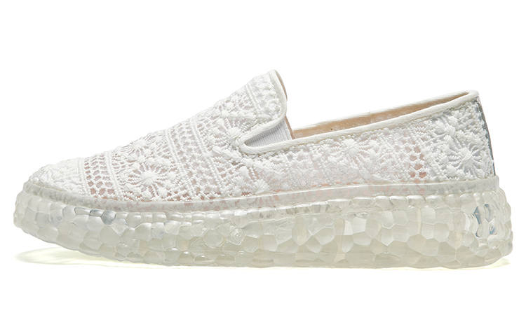 Joy&Mario Joy&Mario Fabric Platform Shoes Women's White