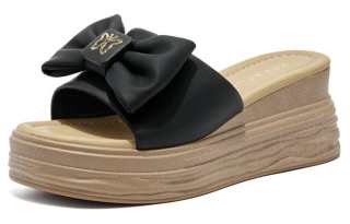 KEKAFU Slide Slippers Women's Black, Beige